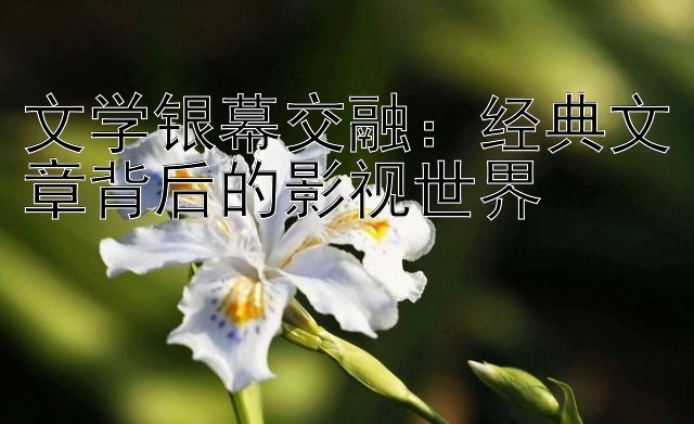 文学银幕交融：经典文章背后的影视世界