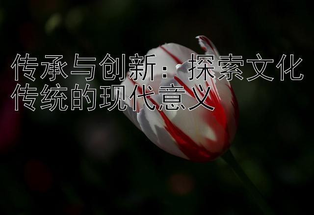 传承与创新：探索文化传统的现代意义