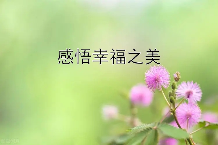 感悟幸福之美