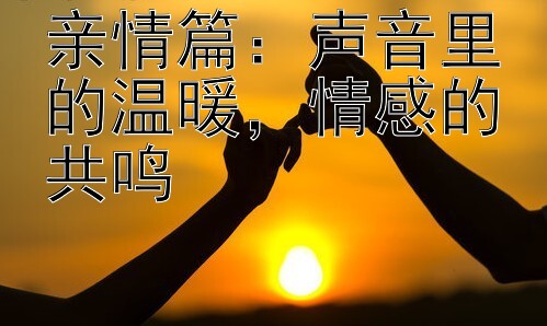 亲情篇：声音里的温暖，情感的共鸣