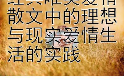 经典唯美爱情散文中的理想与现实爱情生活的实践