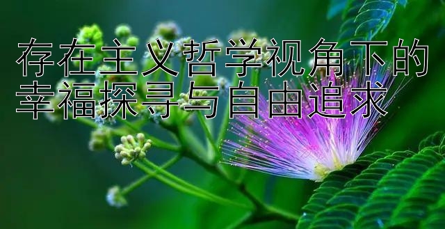 存在主义哲学视角下的幸福探寻与自由追求